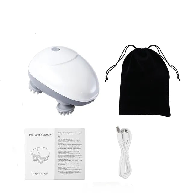 Masajeador Eléctrico de Cuero Cabelludo con Terapia de Amasamiento y Vibrador