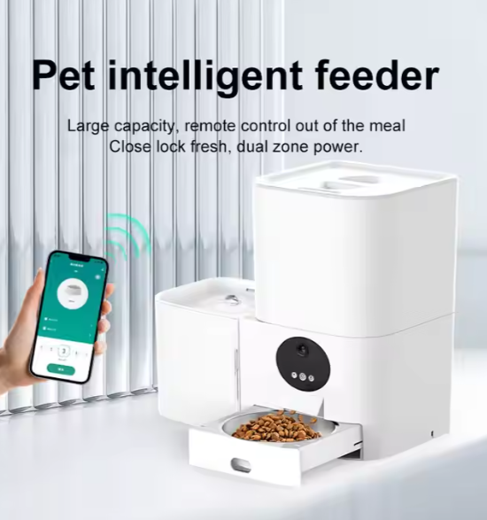 Comedero Automático Inteligente para Mascotas de 6L con Control WiFi Remoto