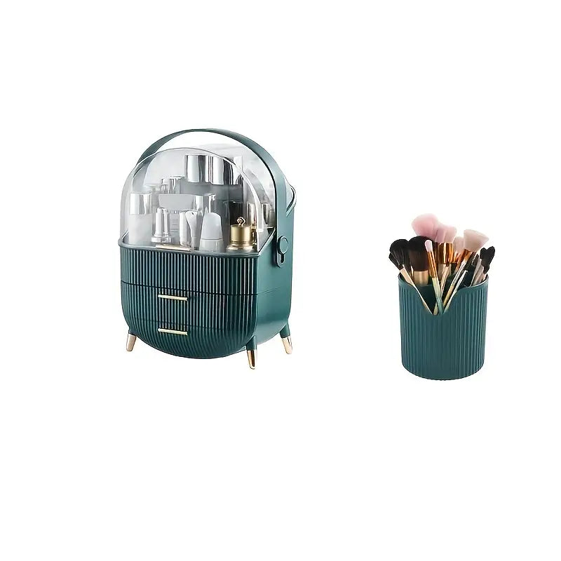 Organizador de Cosméticos de Mano de Gran Capacidad para Escritorio