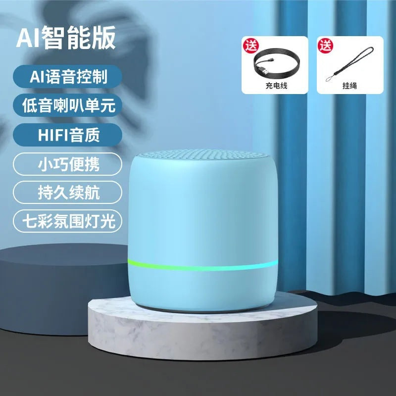Altavoz Bluetooth Portátil con Voz de IA y Luces