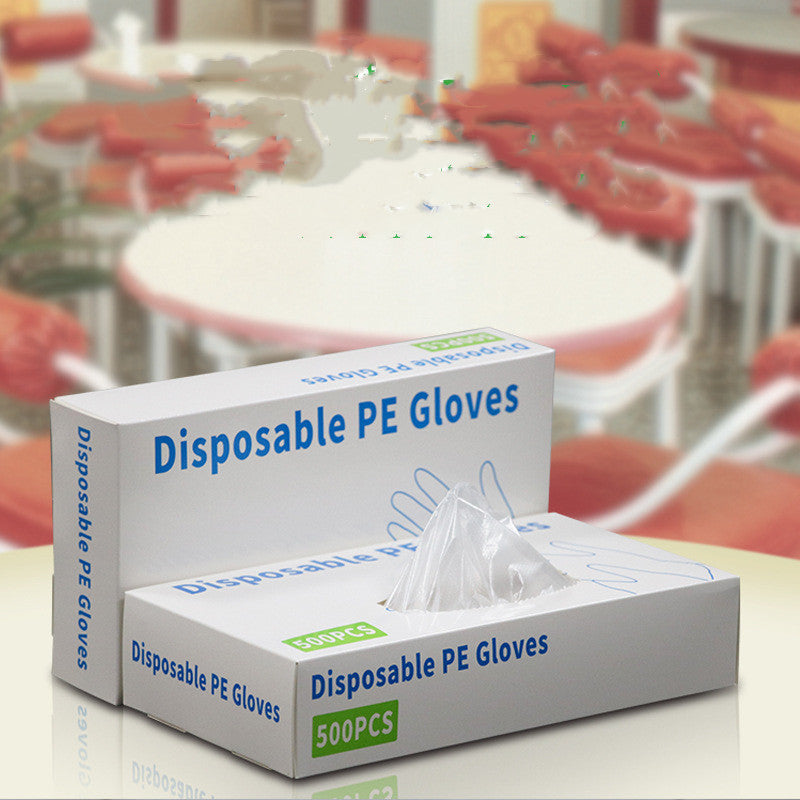 Paquete de 500 Guantes Desechables Transparentes de PE Engrosados
