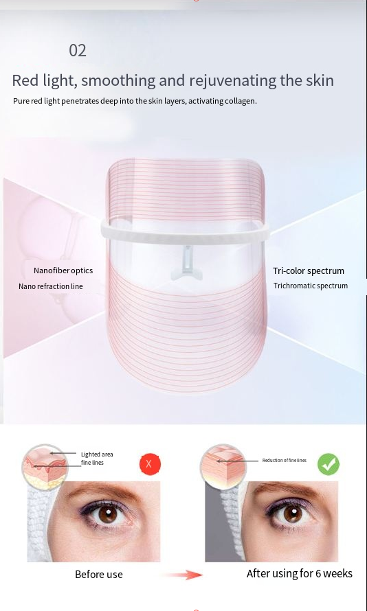 Máscara de Belleza LED y Dispositivo de Rejuvenecimiento de la Piel por Fotones