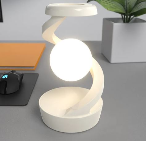 Drehbare Mond-Schreibtischlampe mit kabellosem Laden und Sensorsteuerung