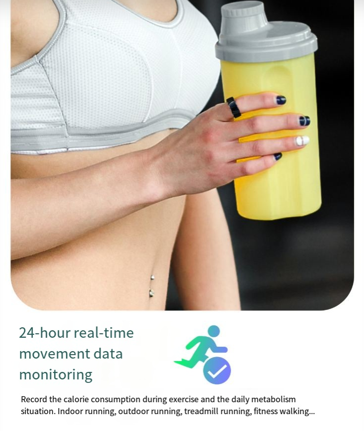 Anillo Inteligente R8 para Monitoreo de Salud y Seguimiento de Ejercicio
