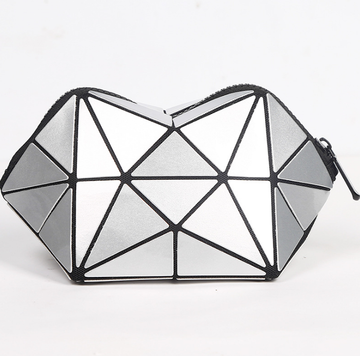 Geometric Cosmetic Bag for Women - Lightweight Travel Organizer