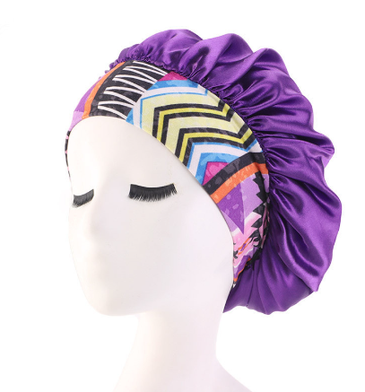 Gorro de Dormir de Estilo Étnico con Banda Ancha para el Cuidado de la Belleza