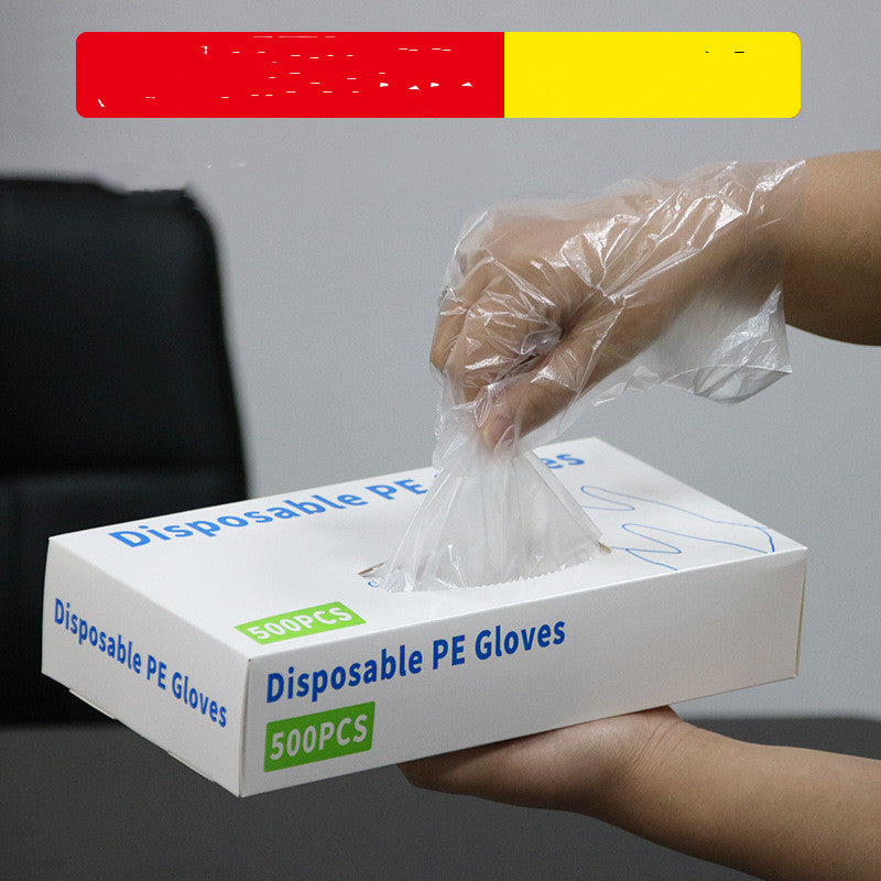 Paquete de 500 Guantes Desechables Transparentes de PE Engrosados
