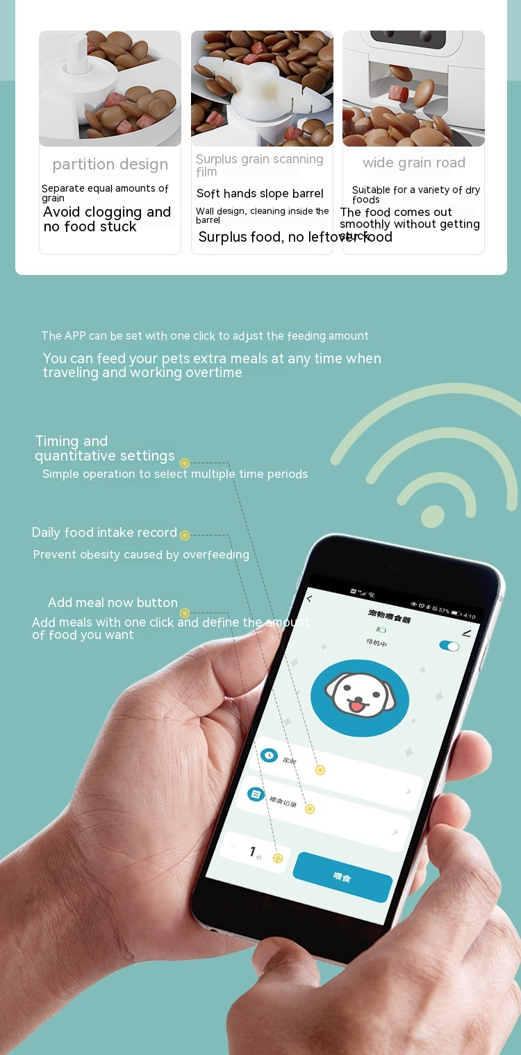 Comedero Automático Inteligente para Mascotas de 6L con Control WiFi Remoto