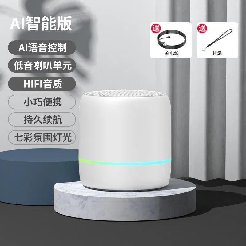 Altavoz Bluetooth Portátil con Voz de IA y Luces