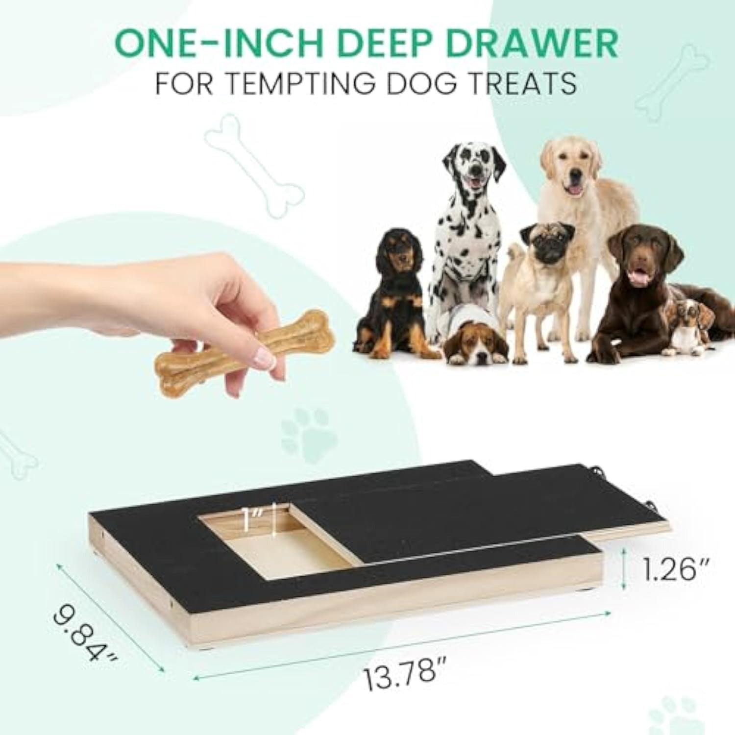 Tabla de Lijado de Uñas para Perros con Caja de Premios