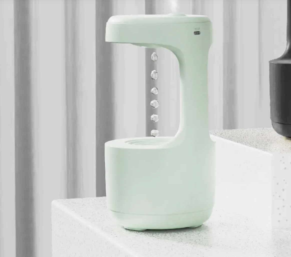Schlafzimmer-Anti-Schwerkraft-Luftbefeuchter mit Uhr, Wassertropfen-Rückfluss-Aromadiffusor, große Kapazität, Büro, Schlafzimmer, geräuschlos, starker Nebel, Haushaltszerstäuber