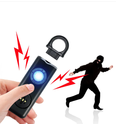 Sirena de Autodefensa y Alarma de Seguridad para Mujeres, Llavero con Luz LED SOS y Alarma Personal de Seguridad