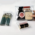 PVC Transparent Cosmetic Organizer Bag with Snap Closure
