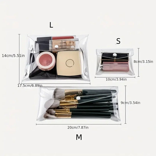 Bolsa Organizadora de Cosméticos Transparente PVC